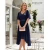 image:imageBeryLove Womens Elegant Formal Hoco Lace Chiffon HighLow Cocktail DressNavy