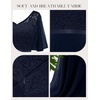 image:imageBeryLove Womens Elegant Formal Hoco Lace Chiffon HighLow Cocktail DressNavy