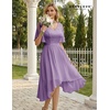 image:imageBeryLove Womens Elegant Formal Hoco Lace Chiffon HighLow Cocktail DressPurple