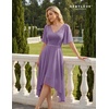 image:imageBeryLove Womens Elegant Formal Hoco Lace Chiffon HighLow Cocktail DressPurple