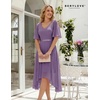 image:imageBeryLove Womens Elegant Formal Hoco Lace Chiffon HighLow Cocktail DressPurple