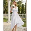 image:imageBeryLove Womens Elegant Formal Hoco Lace Chiffon HighLow Cocktail DressWhite