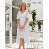 image:imageBeryLove Womens Elegant Formal Hoco Lace Chiffon HighLow Cocktail DressWhite
