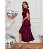 image:imageBeryLove Womens Wedding Guest Dress Sequin Formal Dresses for Women  Stunning evening gowns for women suitable for prom homecoming bridesmaid and mother of the bride formal eventsDark Rose