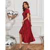 image:imageBeryLove Womens Wedding Guest Dress Sequin Formal Dresses for Women  Stunning evening gowns for women suitable for prom homecoming bridesmaid and mother of the bride formal eventsRed