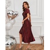 image:imageBeryLove Womens Wedding Guest Dress Sequin Formal Dresses for Women  Stunning evening gowns for women suitable for prom homecoming bridesmaid and mother of the bride formal eventsBurgundy