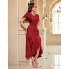 image:imageBeryLove Womens Wedding Guest Dress Sequin Formal Dresses for Women  Stunning evening gowns for women suitable for prom homecoming bridesmaid and mother of the bride formal eventsRed