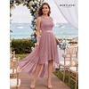 image:imageHomecoming Formal Sequin Wedding Guest Lace Mother of Bride Dress Blush M  Cocktail Party Dress for Women Sleeveless Fashion Chic Dresses Elegant High Low Outfits Sparkly Glitter Backless Gown