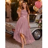 image:imageHomecoming Formal Sequin Wedding Guest Lace Mother of Bride Dress Blush M  Cocktail Party Dress for Women Sleeveless Fashion Chic Dresses Elegant High Low Outfits Sparkly Glitter Backless Gown