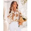 image:imageWomens V Neck Chiffon Blouse Puff Long Sleeve Floral Print Casual Tops  Discover beautiful blouses for women featuring lightweight breathable fabric and a relaxed comfortable fitBrown