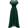 image:imageBeryLove Formal Long Dresses for Women Wedding Guest Cocktail Bridesmaid  Airy Lace amp Chiffon Evening Gown Flutter Sleeve Ideal for Mother of the Bride Prom Homecoming Party amp SemiFormal EventsDarkgreen