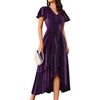 image:imageBeryLove Women Sequin Formal Party Dress Wedding Guest Cocktail Long Evening DressesPurple Ruffle