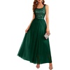 image:imageBeryLove Womens A Line Homecoming Sequin Maxi Formal Dress  Sleeveless Sequin Silhouette Shimmer Mesh Fabric Perfect for Wedding Cocktail and All Formal EventsLongdarkgreen