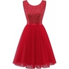 Tulle Sequin Red