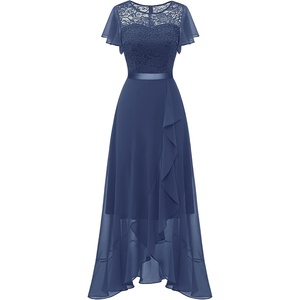 image:imageBeryLove Formal Long Dresses for Women Wedding Guest Cocktail Bridesmaid  Airy Lace amp Chiffon Evening Gown Flutter Sleeve Ideal for Mother of the Bride Prom Homecoming Party amp SemiFormal EventsGrayish Purple
