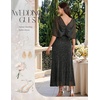 image:imageBeryLove Women Elegent Formal Sequin Cocktail Party Long Dress with ShawlBlack
