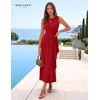 image:imageBeryLove Womens Formal Wedding Guest Slit Dress Classy Long Prom Dresses  Slit Hem Scoop Neck Ruched Wasit Cocktail Party Maxi Gown Ideal for Evening Gala Mother of the Bride amp Dinner PartyKred