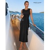 image:imageBeryLove Womens Formal Wedding Guest Slit Dress Classy Long Prom Dresses  Slit Hem Scoop Neck Ruched Wasit Cocktail Party Maxi Gown Ideal for Evening Gala Mother of the Bride amp Dinner PartyKblack