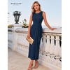 image:imageBeryLove Womens Formal Wedding Guest Slit Dress Classy Long Prom Dresses  Slit Hem Scoop Neck Ruched Wasit Cocktail Party Maxi Gown Ideal for Evening Gala Mother of the Bride amp Dinner PartyKnavy
