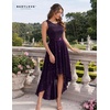 image:imageBeryLove Womens Homecoming Formal Sequin HiLo Cocktail Lace Wedding Dress  Women Sparkly Glitter Dresses Bridesmaid Chiffon Backless Gown Prom Party Fashion Floral Dress for Teens 2026 Elegant OutfitsGrape
