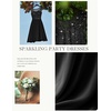 image:imageBeryLove Wedding Guest Cocktail Formal Sleeveless Lace Short A Line DressBlack Sequin