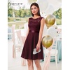 image:imageBeryLove Wedding Guest Cocktail Formal Sleeveless Lace Short A Line DressShortburgundy