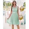 image:imageBeryLove Wedding Guest Cocktail Formal Sleeveless Lace Short A Line DressShortlight Green