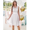 image:imageBeryLove Wedding Guest Cocktail Formal Sleeveless Lace Short A Line DressShortwhite
