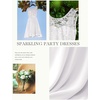 image:imageBeryLove Wedding Guest Cocktail Formal Sleeveless Lace Short A Line DressWhite Sequin