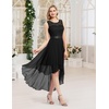 image:imageBeryLove Women Homecoming Cocktail Dress Lace Formal Wedding Guest PartyBlack