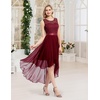 image:imageBeryLove Women Homecoming Cocktail Dress Lace Formal Wedding Guest PartyDarkred