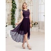 image:imageBeryLove Women Homecoming Cocktail Dress Lace Formal Wedding Guest PartyGrape