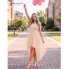 image:imageBeryLove Womens Sequin Homecoming Teen Cocktail Prom Dress High LowTulle Sequin Champagne