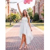 image:imageBeryLove Womens Sequin Homecoming Teen Cocktail Prom Dress High LowTulle Sequin White