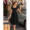 image:imageBeryLove Homecoming Vintage Tea Party Short Sleeve Cocktail Church DressBlack