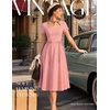 image:imageBeryLove Homecoming Vintage Tea Party Short Sleeve Cocktail Church DressBlush