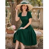 image:imageBeryLove Homecoming Vintage Tea Party Short Sleeve Cocktail Church DressDarkgreen