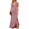 image:imageBeryLove Womens Sequin Formal Long Ruffle Dress Party Wedding Cocktail GownBlush