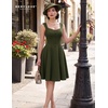image:imageBeryLove Womens 1950s Vintage Fit Flare Wedding Guest Cocktail Party DressArmy Green