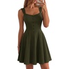 image:imageBeryLove Womens 1950s Vintage Fit Flare Wedding Guest Cocktail Party DressArmy Green