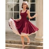 image:imageBeryLove Womens 1950s Vintage Fit Flare Wedding Guest Cocktail Party DressBurgundy