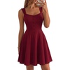 image:imageBeryLove Womens 1950s Vintage Fit Flare Wedding Guest Cocktail Party DressBurgundy
