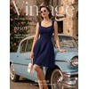 image:imageBeryLove Womens 1950s Vintage Fit Flare Wedding Guest Cocktail Party DressNavy