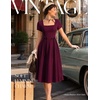 image:imageVintage Cocktail Tea Party ALine 50s Style Classy Dress 8088 Burgundy XL