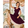 image:imageVintage Cocktail Tea Party ALine 50s Style Classy Dress 8088 Burgundy XL