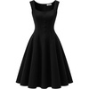 image:imageBeryLove Womens 1950s Vintage Fit Flare Wedding Guest Cocktail Party DressBlack