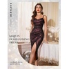 image:imageBeryLove Women Sequin Homecoming Midi Bodycon Cocktail Party Holiday DressBlack Pink