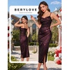 image:imageBeryLove Women Sequin Homecoming Midi Bodycon Cocktail Party Holiday DressBlack Pink