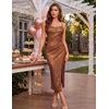 image:imageBeryLove Women Sequin Homecoming Midi Bodycon Cocktail Party Holiday DressBrown