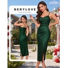 image:imageBeryLove Women Sequin Homecoming Midi Bodycon Cocktail Party Holiday DressDarkgreen